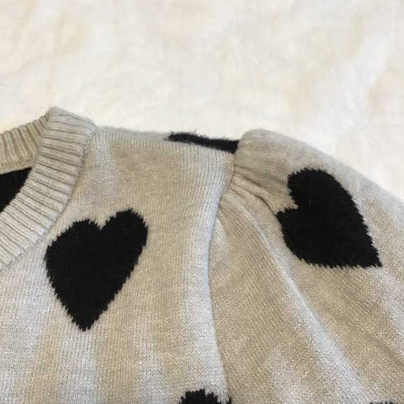 KAILY K Gray Viscose Blend Sweater with Heart Pattern - Picture 6 of 9